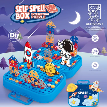 Space Diy Mozaïekset | Creatieve bouwset 3+ met accessoires – Stimuleer de verbeelding van uw kind 0